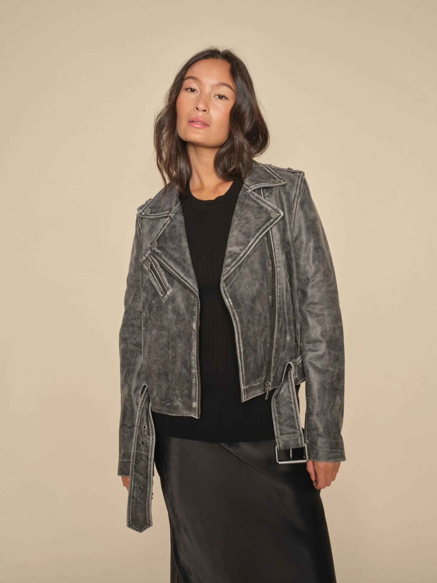 MMCelia Biker Leather Jacket - Image 11