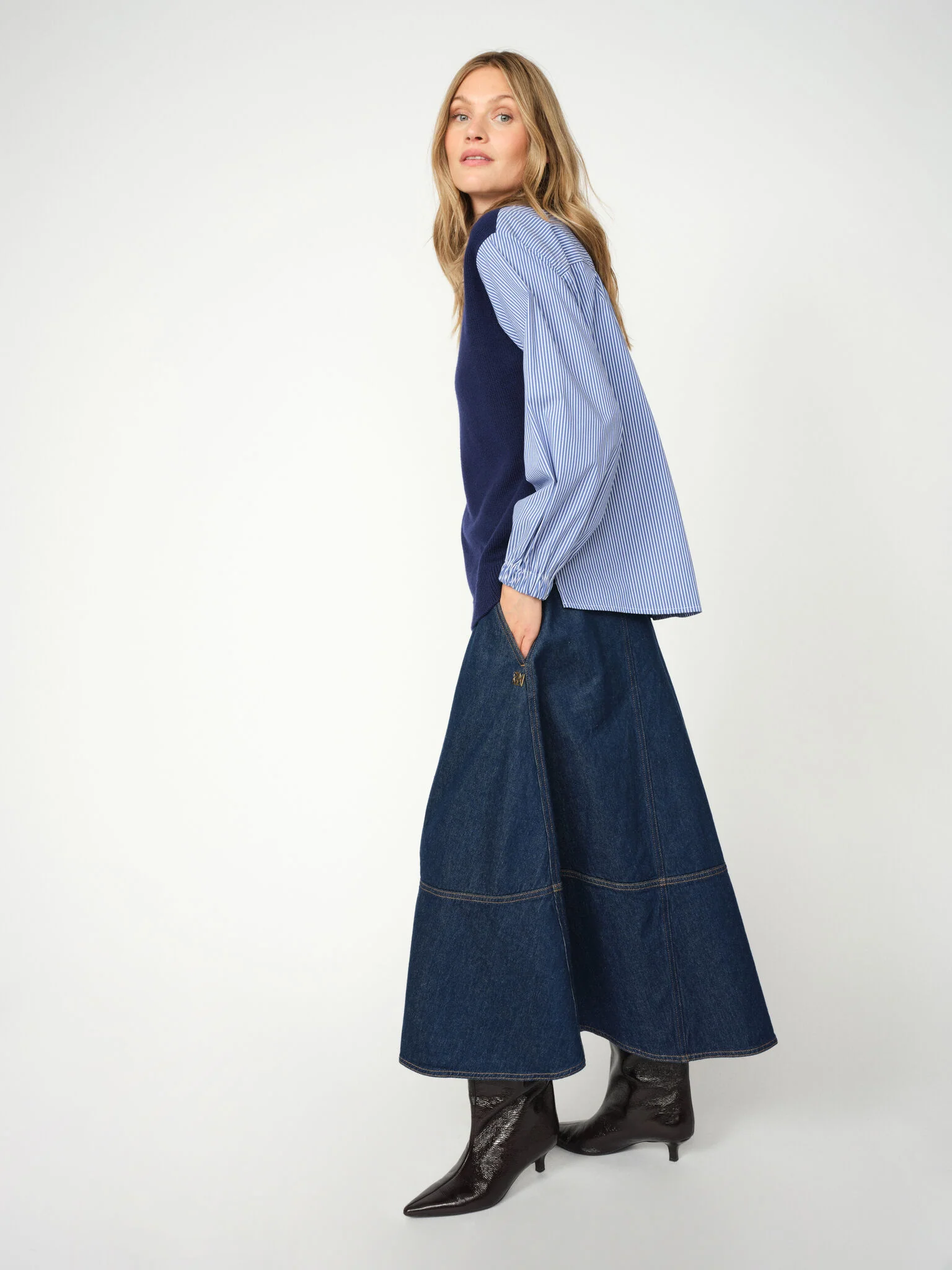 MMCynthia Denim A-skirt - Image 12