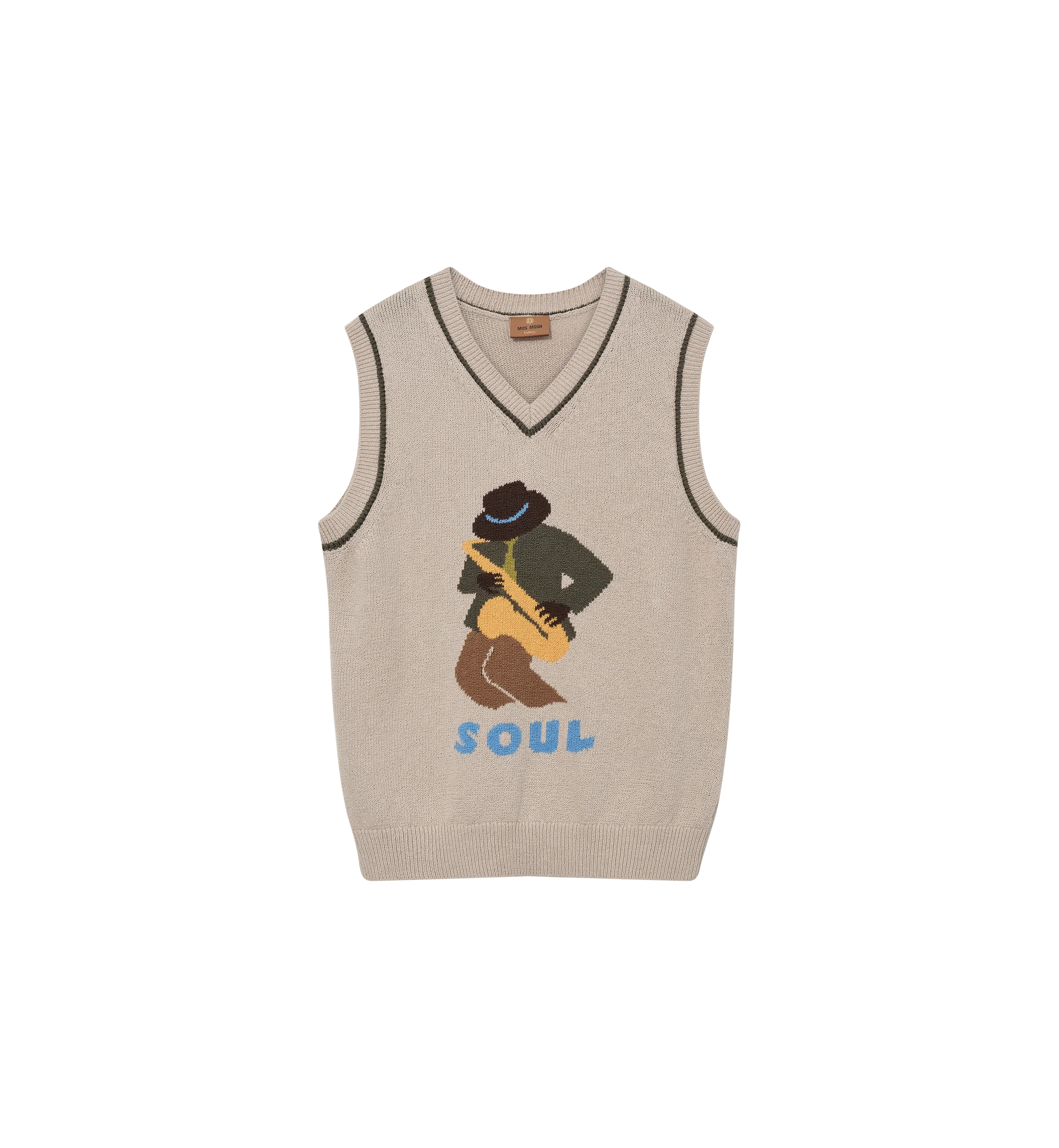 MMGJazz Intarsia Knit Waistcoat - Image 3