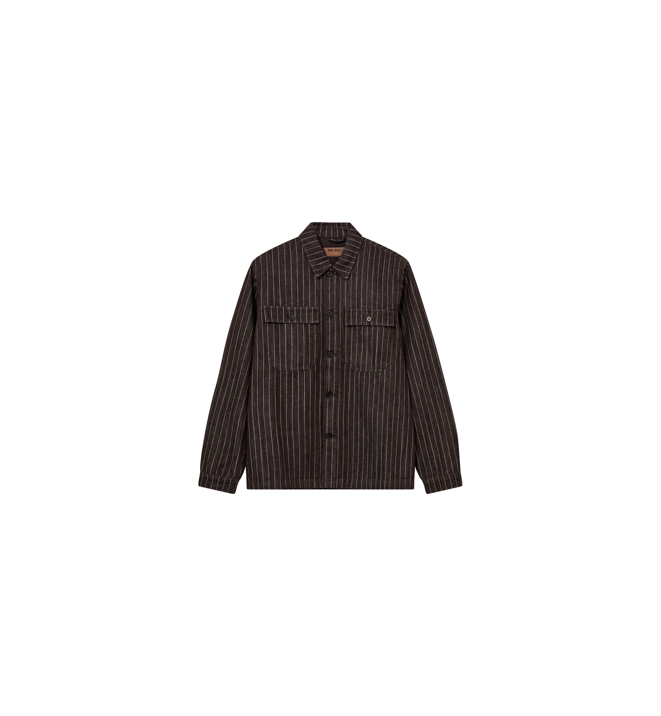 MMGMatteo Brown Stripe Overshirt - Image 3