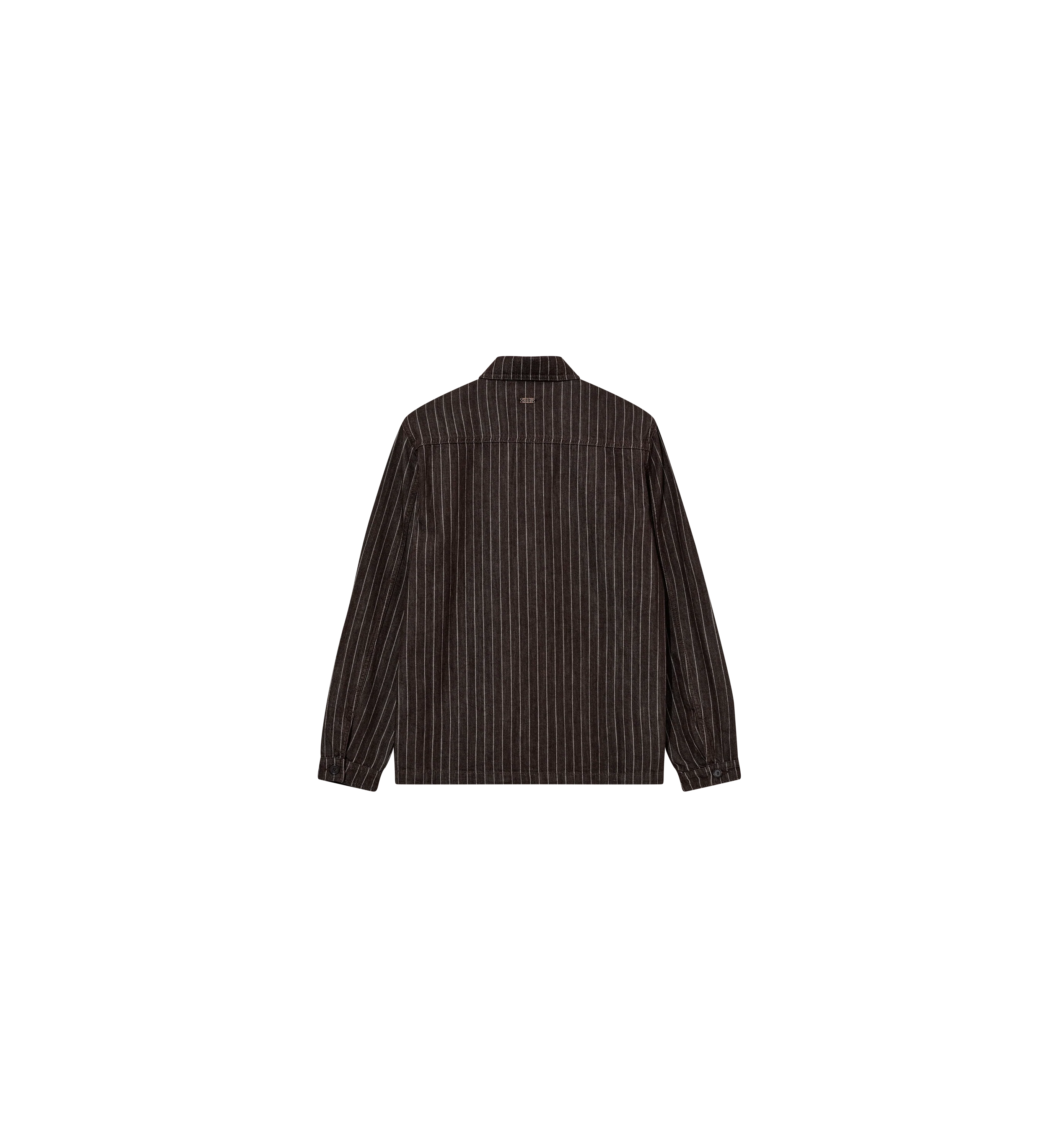MMGMatteo Brown Stripe Overshirt - Image 4
