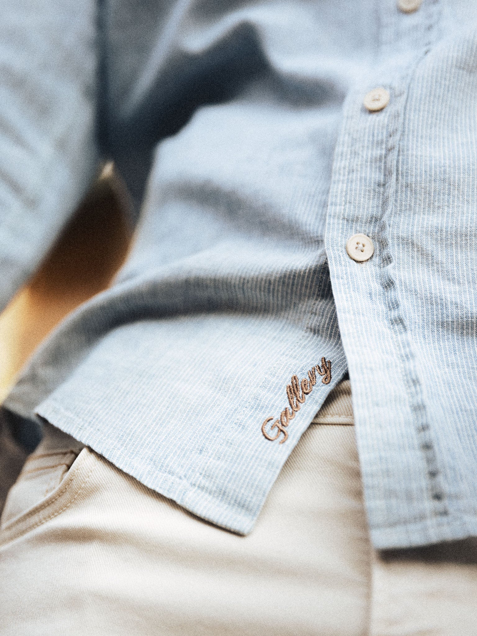 MMGTheo Linen Fine Stripe Shirt - Image 6
