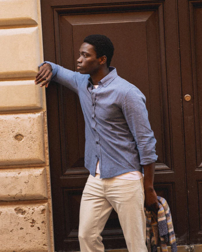 MMGTheo Linen Stripe Shirt - Image 11