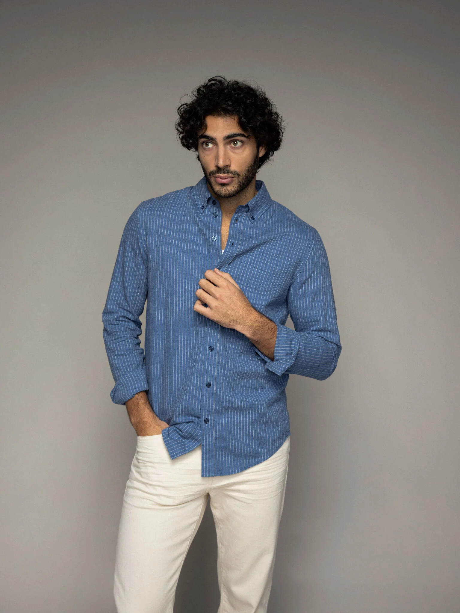 MMGTheo Linen Stripe Shirt - Image 17