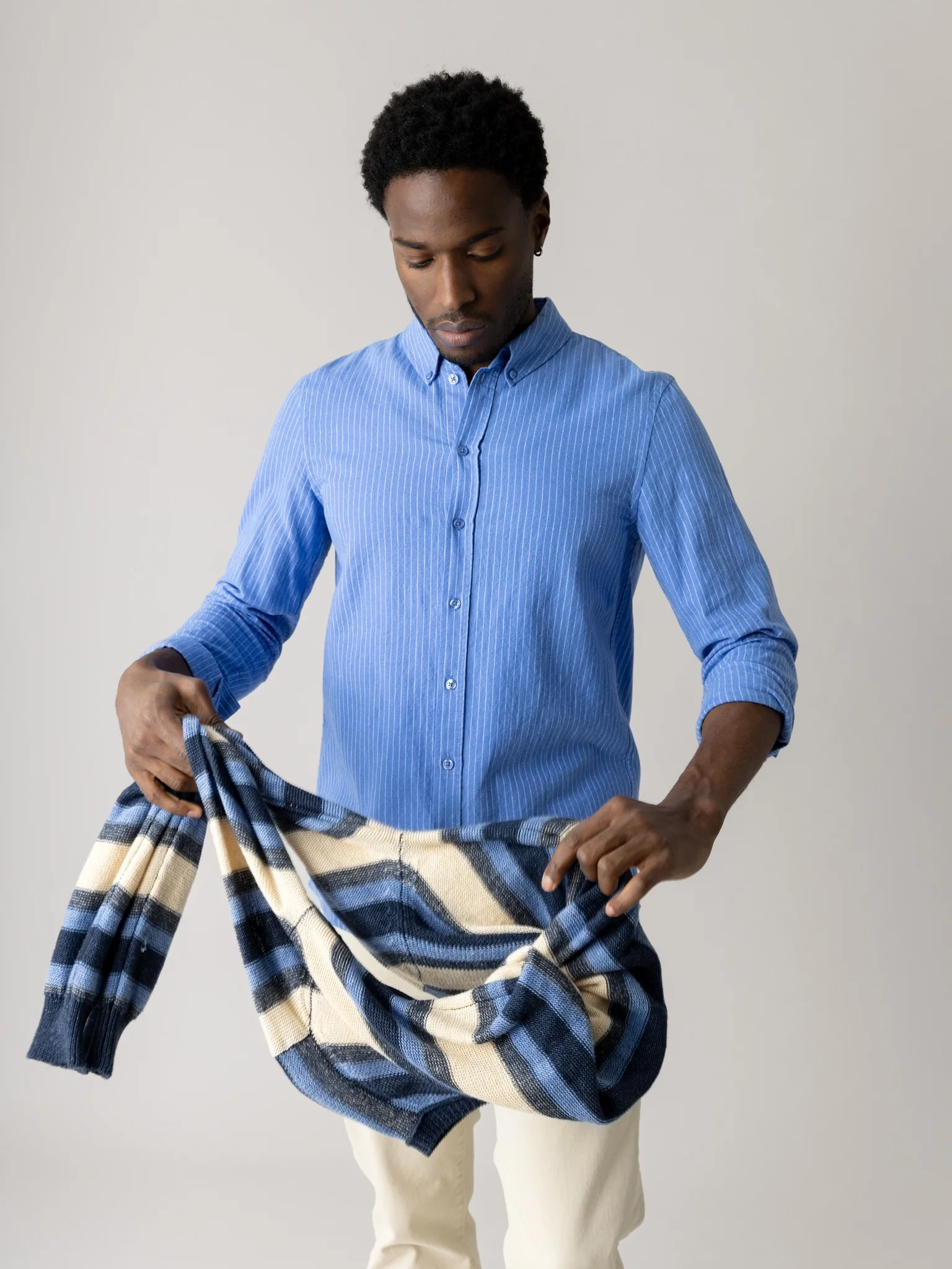 MMGTheo Linen Stripe Shirt - Image 8