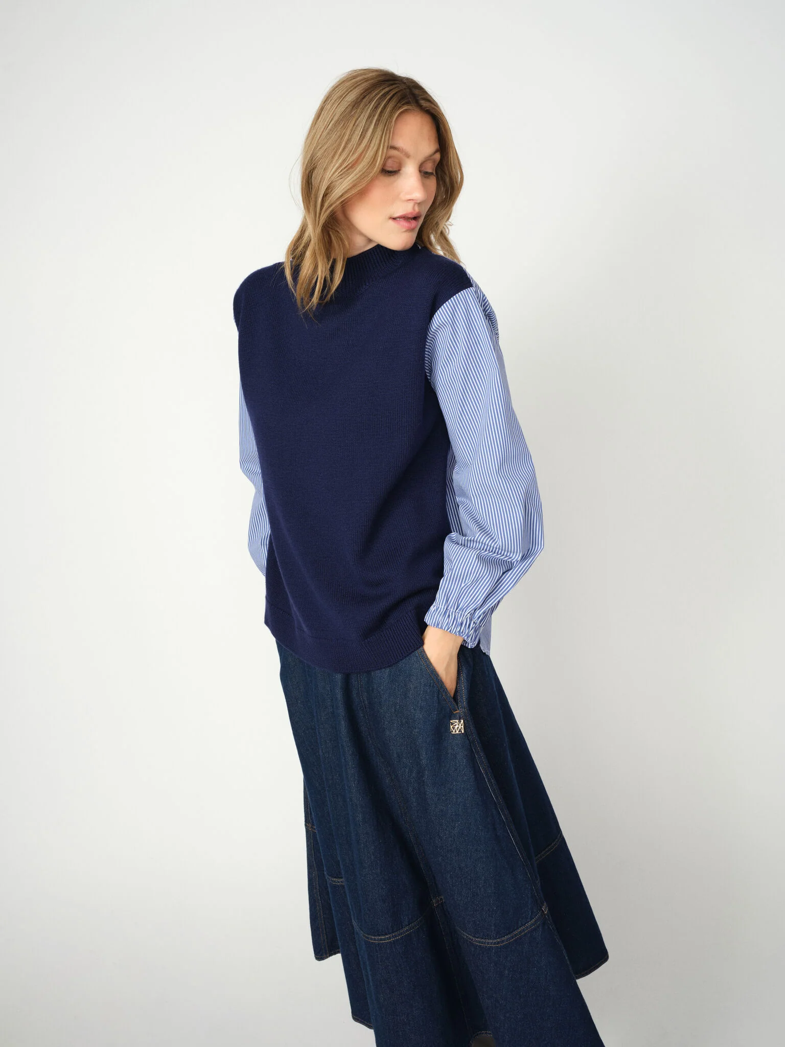 MMJuella LS Stripe Combi Knit - Image 6