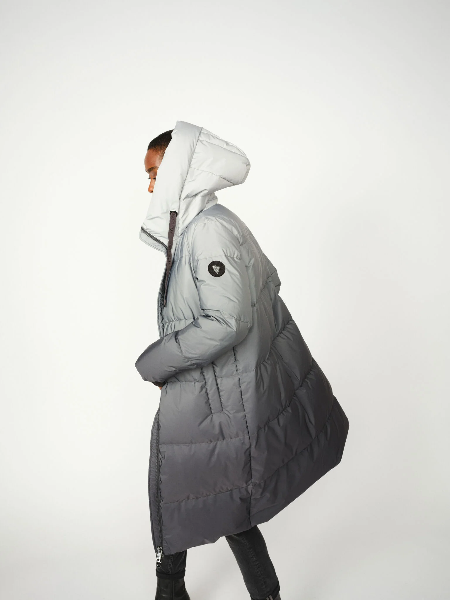 MMNova Dip Dye Down Coat - Image 7