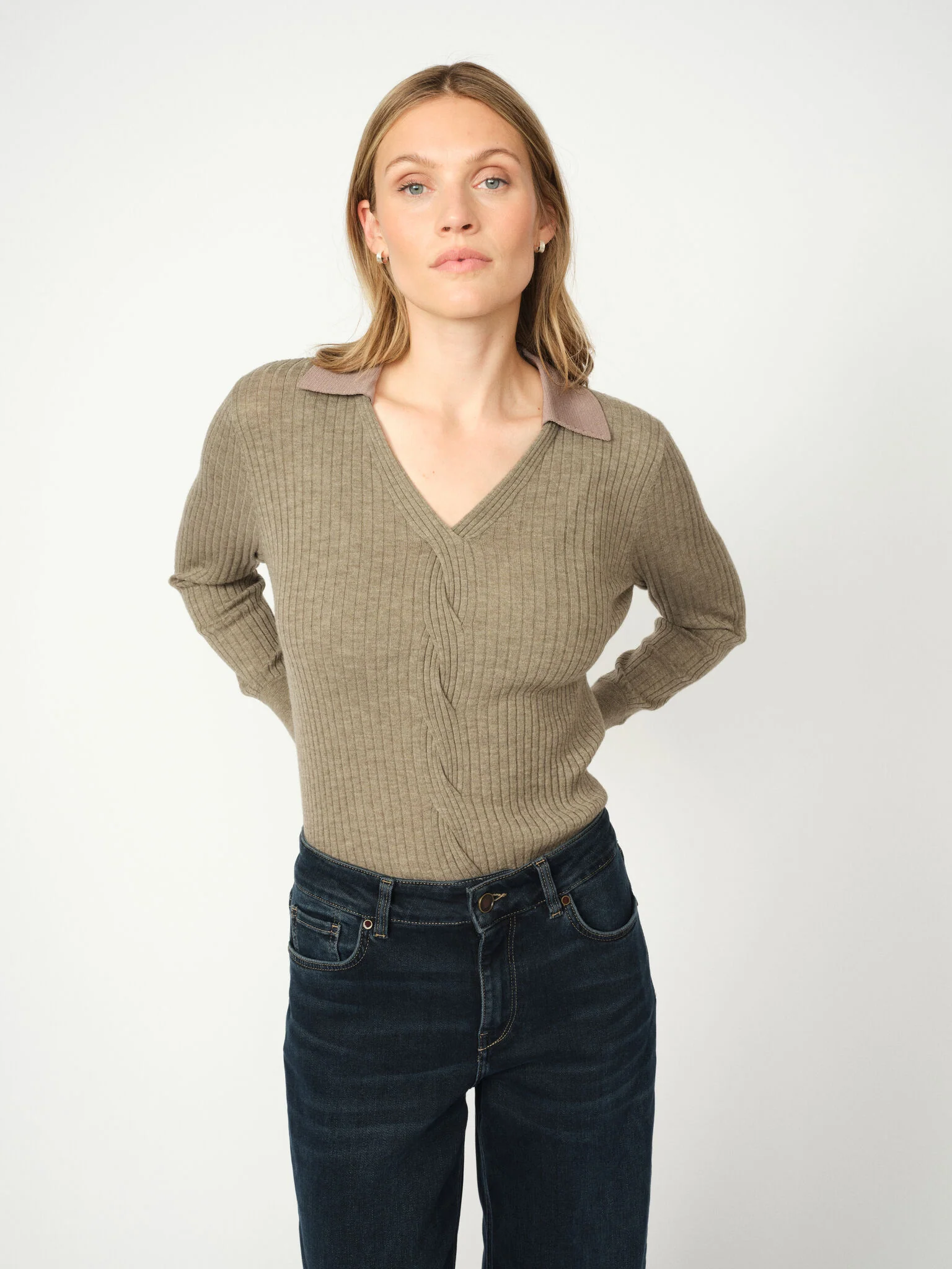 MMRelena Rib Polo Knit - Image 2