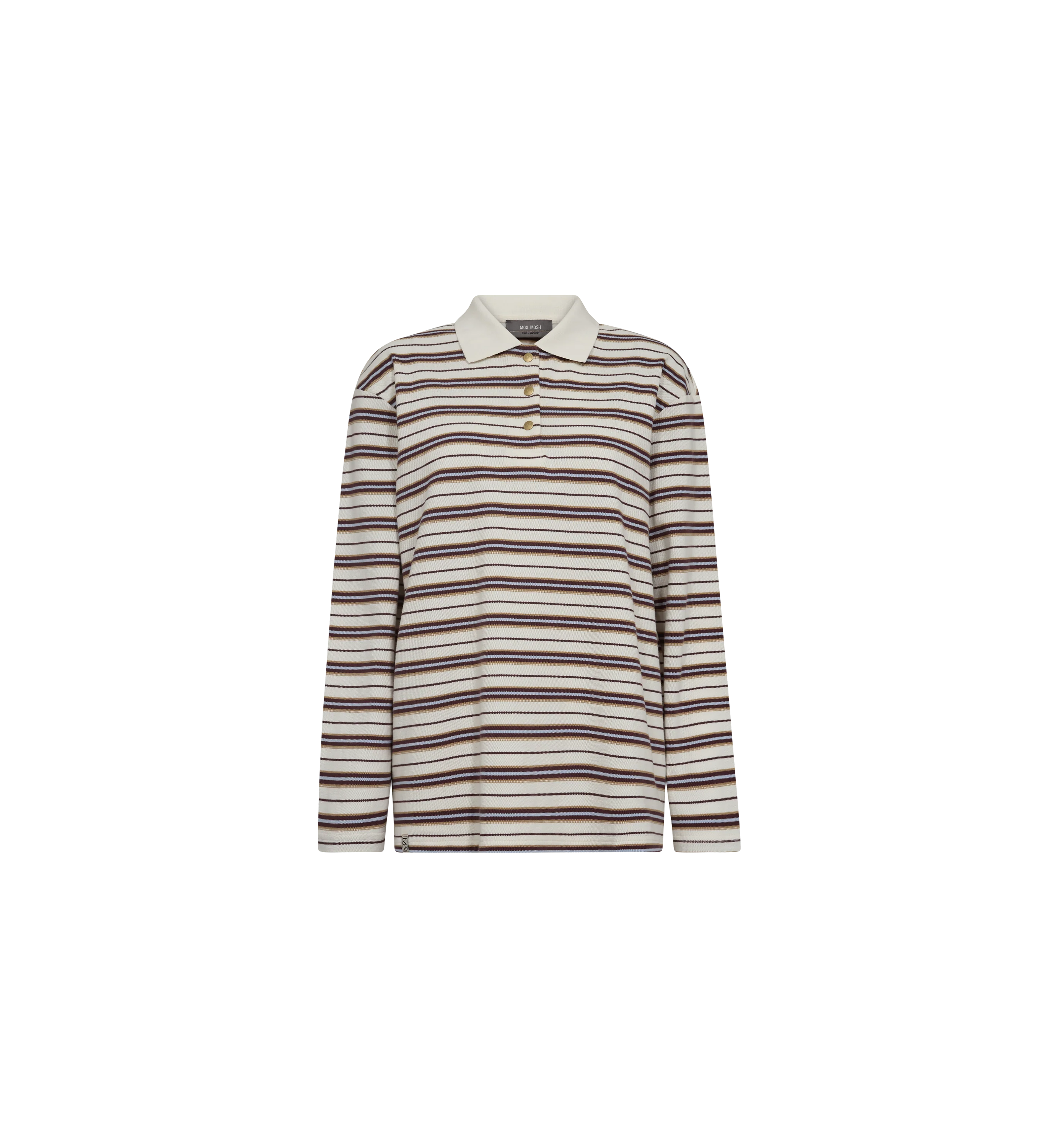MMRossett LS Stripe Polo Tee - Image 3